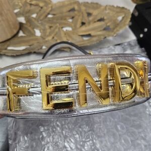 Fendi Fendigraphy Silver and Gold Women's Purse Rare
